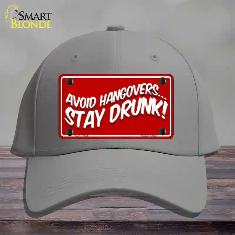 Avoid Hangovers Novelty License Plate Hat Cotton / Gray