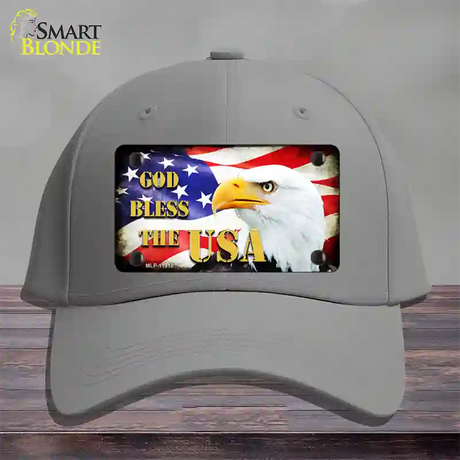 God Bless The USA Novelty License Plate Hat Cotton / Gray