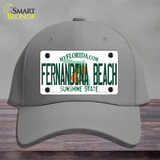 Florida Fernandina Beach Novelty License Plate Hat Cotton / Gray