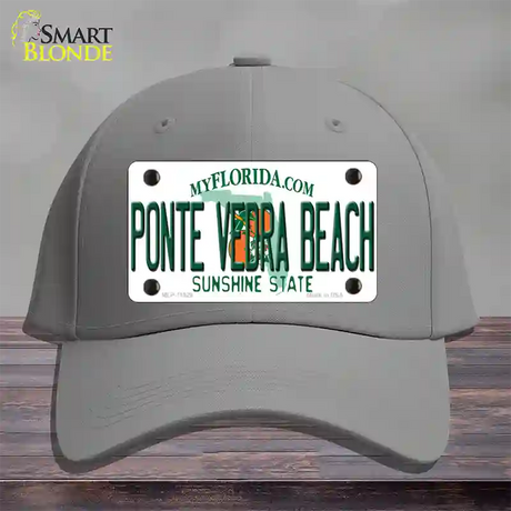 Florida Ponte Vedra Beach Novelty License Plate Hat Cotton / Gray