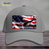 Soaring Eagle Flag Novelty License Plate Hat Cotton / Gray