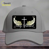 Truly Blessed Novelty License Plate Hat Cotton / Gray