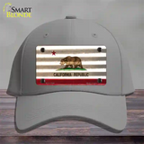 California Corrugated Flag Novelty License Plate Hat Cotton / Gray