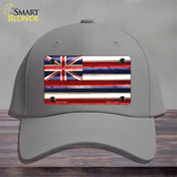 Hawaii Corrugated Flag Novelty License Plate Hat Cotton / Gray