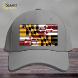 Maryland Corrugated Flag Novelty License Plate Hat Cotton / Gray