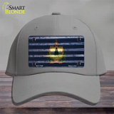 Vermont Corrugated Flag Novelty License Plate Hat Cotton / Gray