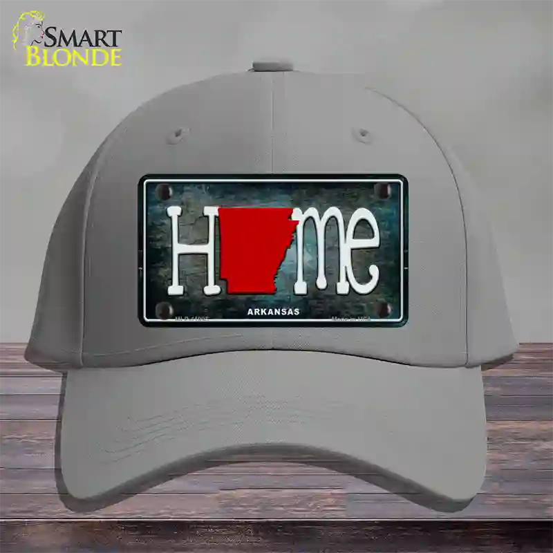 Arkansas Home State Outline Novelty License Plate Hat Cotton / Gray