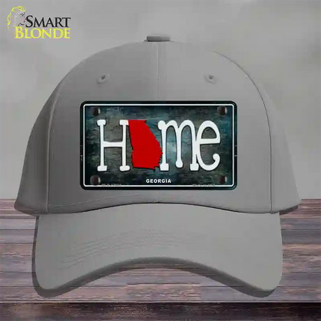 Georgia Home State Outline Novelty License Plate Hat Cotton / Gray