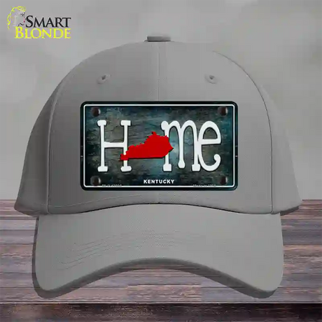 Kentucky Home State Outline Novelty License Plate Hat Cotton / Gray