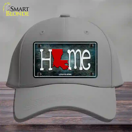 Louisiana Home State Outline Novelty License Plate Hat Cotton / Gray