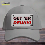 Get ER Drunk Novelty License Plate Hat Cotton / Gray