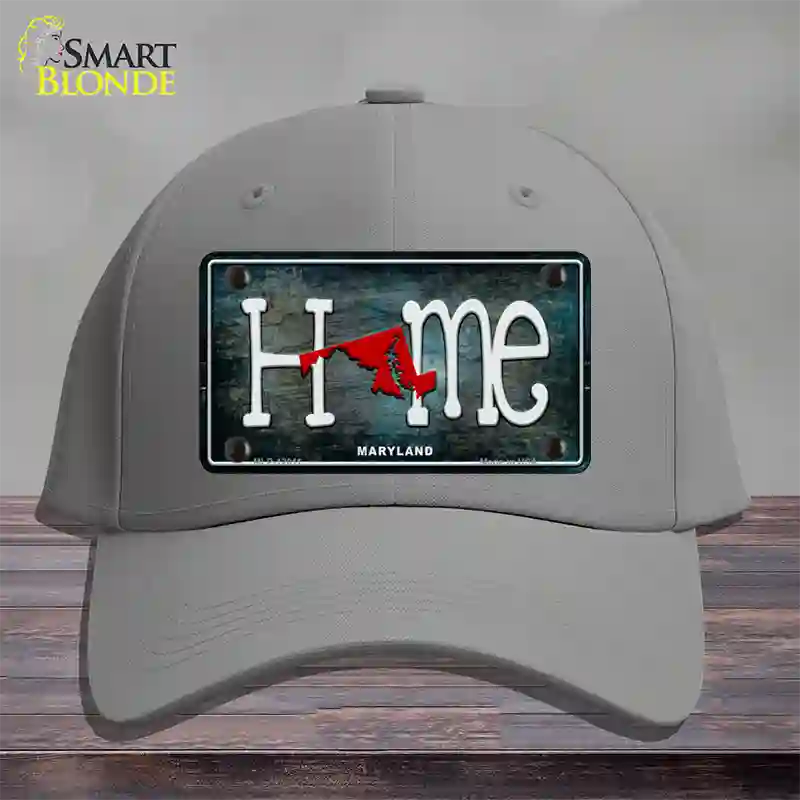 Maryland Home State Outline Novelty License Plate Hat Cotton / Gray