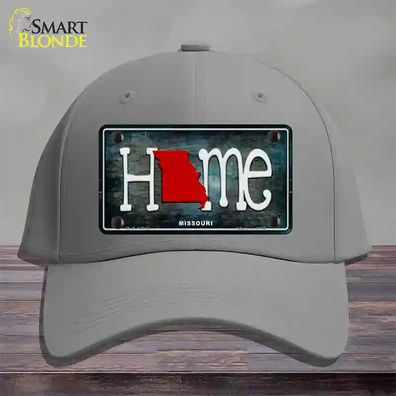 Missouri Home State Outline Novelty License Plate Hat Cotton / Gray