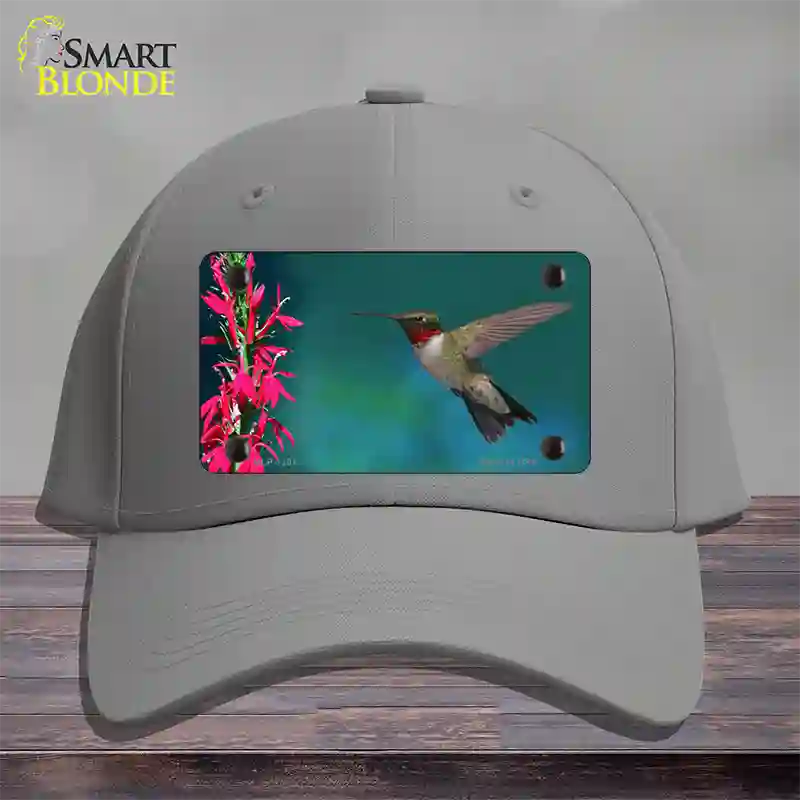 Humming Bird Novelty License Plate Hat Cotton / Gray