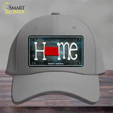 North Dakota Home State Outline Novelty License Plate Hat Cotton / Gray