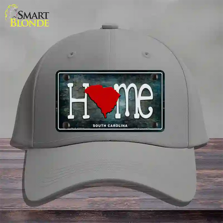 South Carolina Home State Outline Novelty License Plate Hat Cotton / Gray