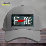 Tennessee Home State Outline Novelty License Plate Hat Cotton / Gray