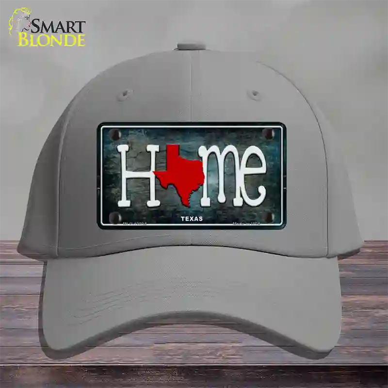 Texas Home State Outline Novelty License Plate Hat Cotton / Gray