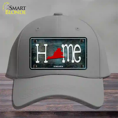 Virginia Home State Outline Novelty License Plate Hat Cotton / Gray