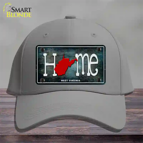 West Virginia Home State Outline Novelty License Plate Hat Cotton / Gray