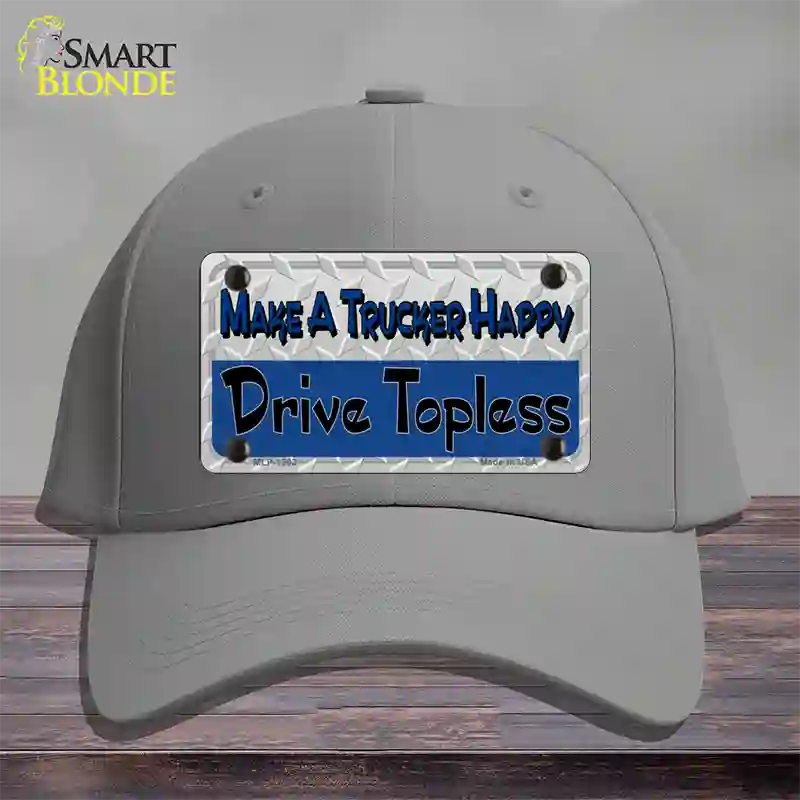 Make A Mesh Happy Novelty License Plate Hat Cotton / Gray