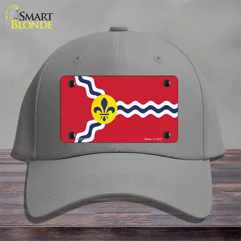 St. Louis State Flag Missouri Novelty License Plate Hat Cotton / Gray