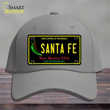 Santa Fe Black New Mexico Novelty License Plate Hat Cotton / Gray