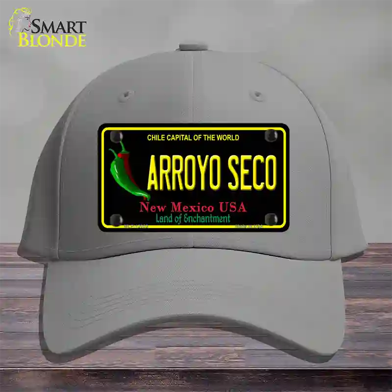 Arroyo Seco Black New Mexico Novelty License Plate Hat Cotton / Gray