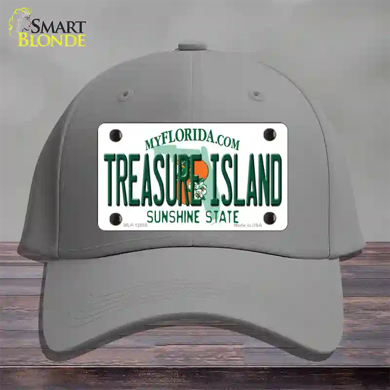 Florida Tresure Island Novelty License Plate Hat Cotton / Gray