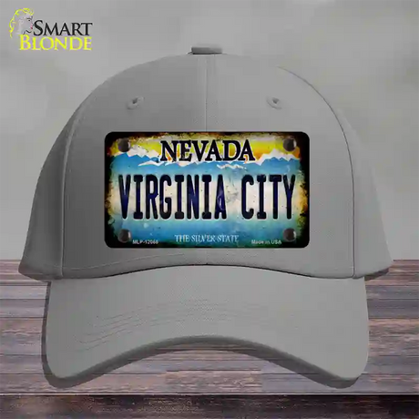 Nevada Virginia City Novelty License Plate Hat Cotton / Gray