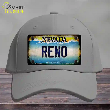 Nevada Reno Novelty License Plate Hat Cotton / Gray