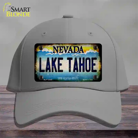 Nevada Lake Tahoe Novelty License Plate Hat Cotton / Gray