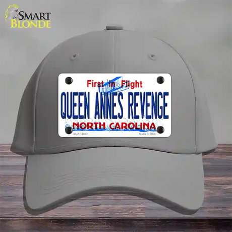 Queen Annes Revenge North Carolina State Novelty License Plate Hat Cotton / Gray