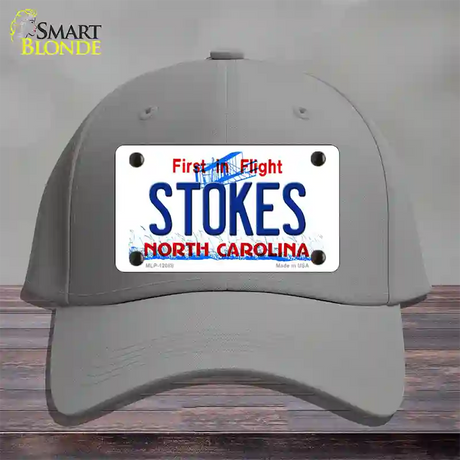 Stokes North Carolina State Novelty License Plate Hat Cotton / Gray