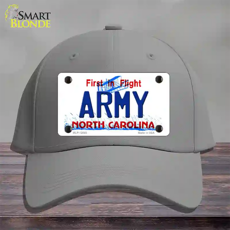 Army North Carolina State Novelty License Plate Hat Cotton / Gray