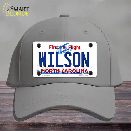 Wilson North Carolina State Novelty License Plate Hat Cotton / Gray