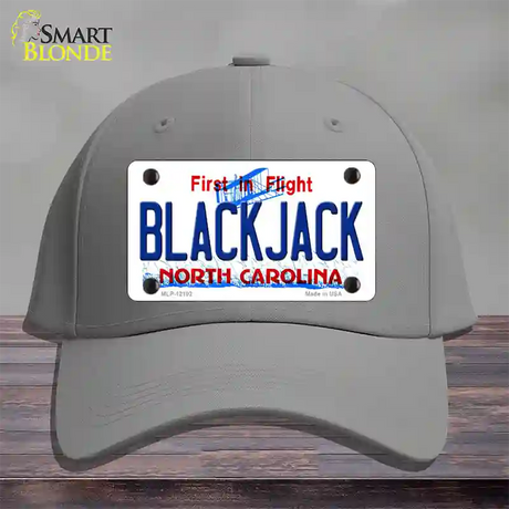 Blackjack North Carolina State Novelty License Plate Hat Cotton / Gray