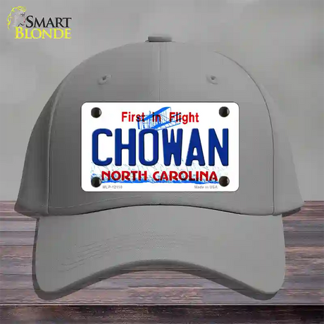 Chowan North Carolina State Novelty License Plate Hat Cotton / Gray