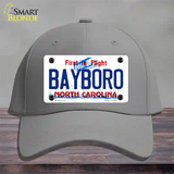 Bayboro North Carolina State Novelty License Plate Hat Cotton / Gray