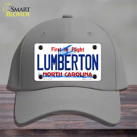 Lumberton North Carolina State Novelty License Plate Hat Cotton / Gray