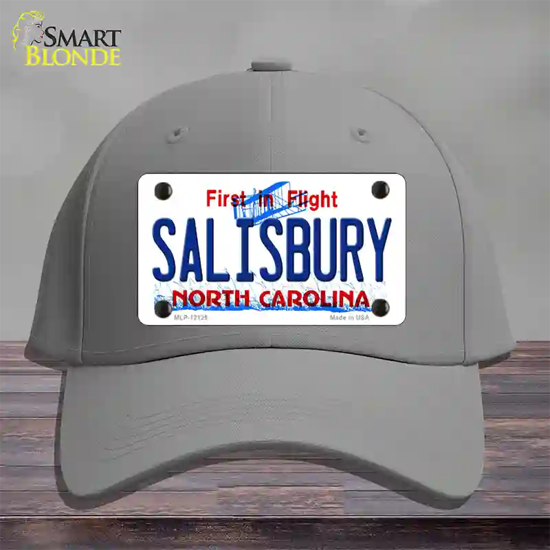 Salisbury North Carolina State Novelty License Plate Hat Cotton / Gray