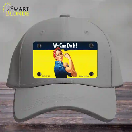 We Can Do It Novelty License Plate Hat Cotton / Gray