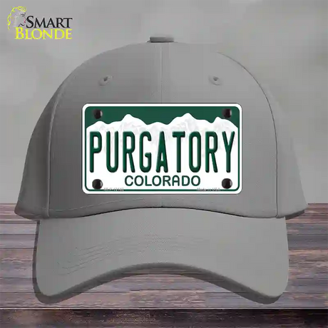 Purgatory Colorado Novelty License Plate Hat Cotton / Gray