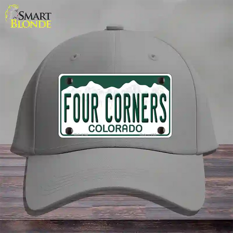 Four Corners Colorado Novelty License Plate Hat Cotton / Gray