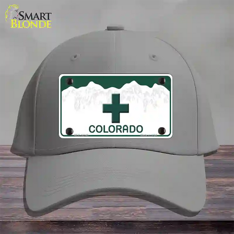 Marajuana Cross Colorado Novelty License Plate Hat Cotton / Gray