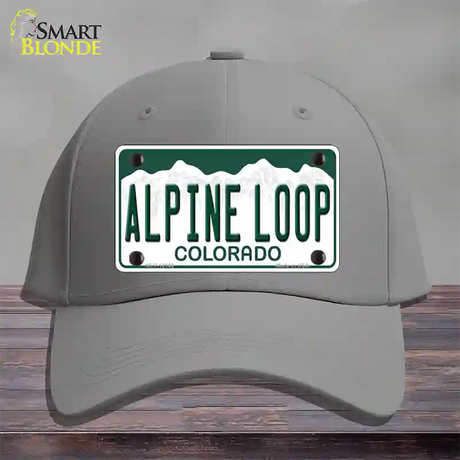 Alpine Loop Colorado Novelty License Plate Hat Cotton / Gray