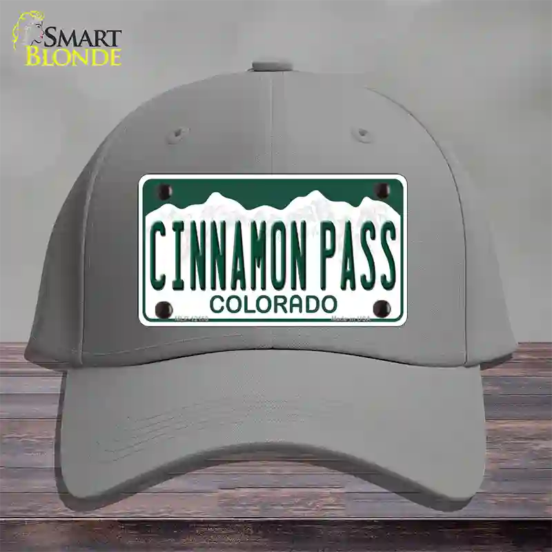 Cinnamon Pass Colorado Novelty License Plate Hat Cotton / Gray