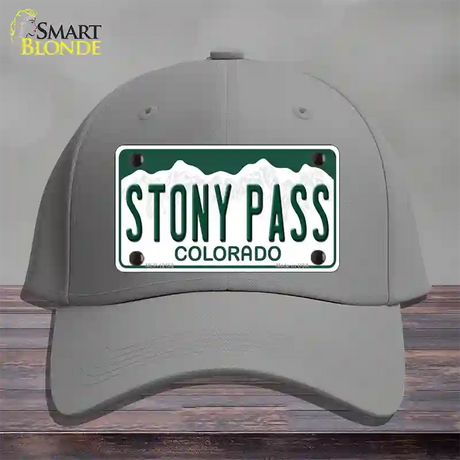 Stony Pass Colorado Novelty License Plate Hat Cotton / Gray