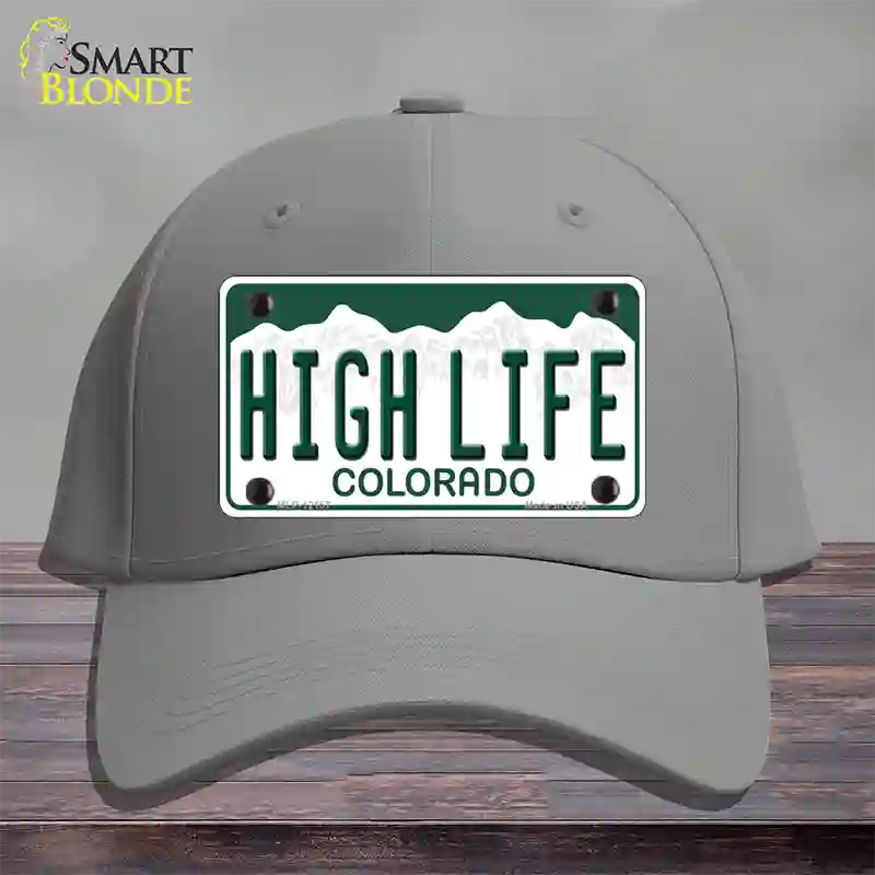 High Life Colorado Novelty License Plate Hat Cotton / Gray