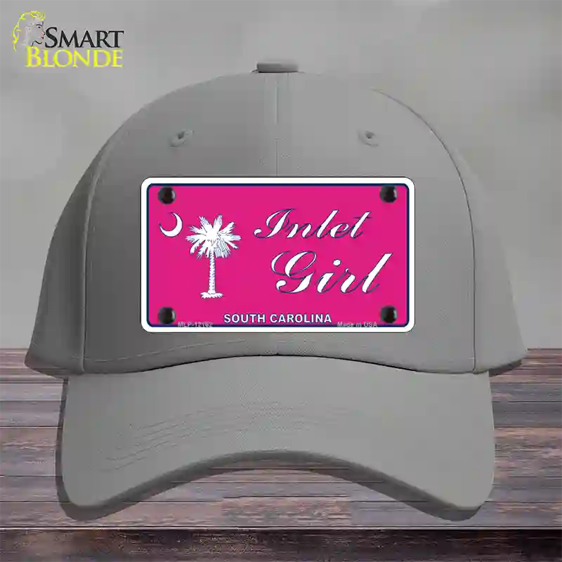 Inlet Girl SC Pink Novelty License Plate Hat Cotton / Gray